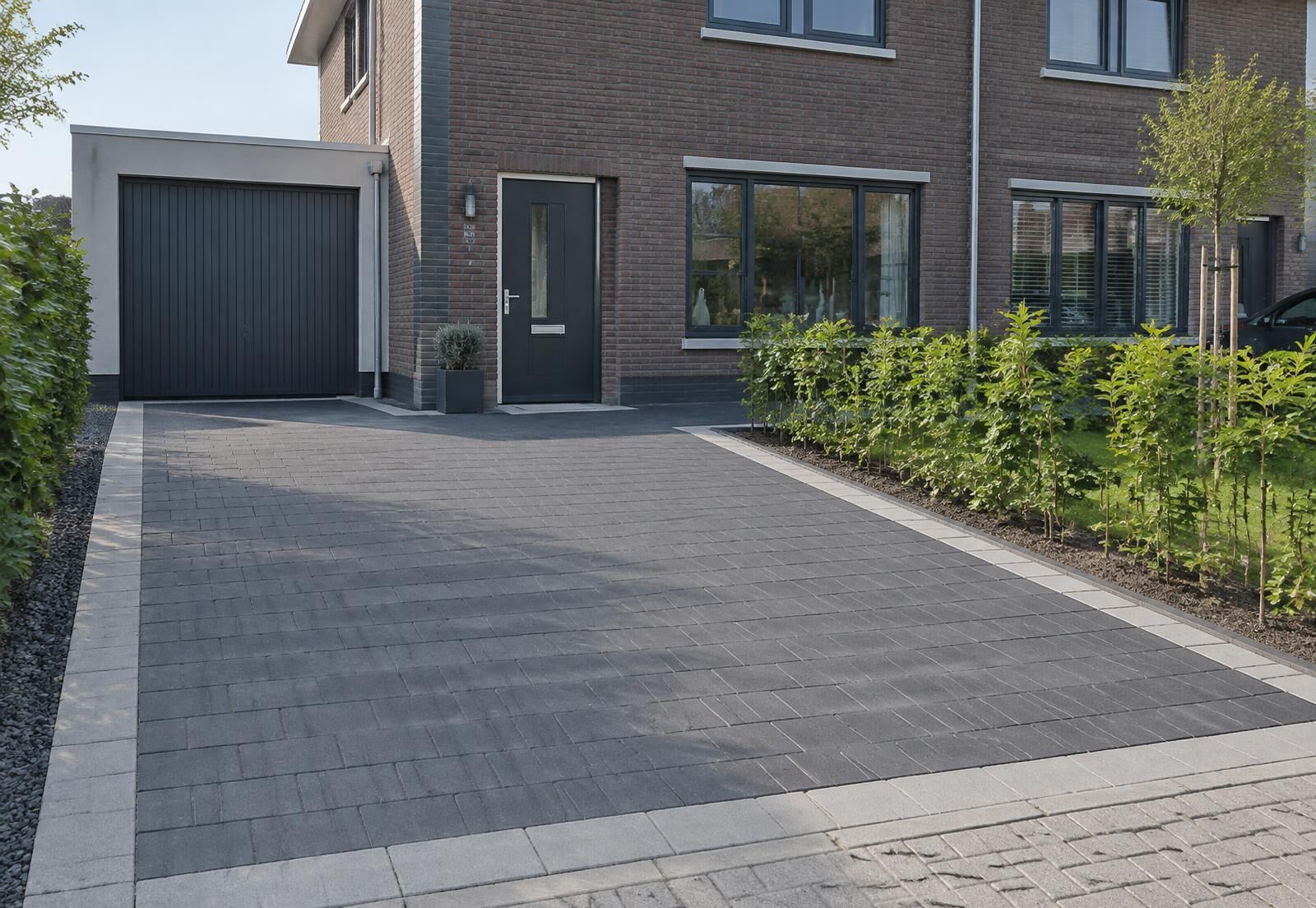 Moderne oprit in antraciet
